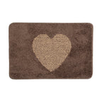 Badmat 58x38x1 cm Bruin Polyester Hart